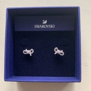 Swarovski Bow Stud Earrings NWT